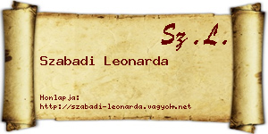 Szabadi Leonarda névjegykártya